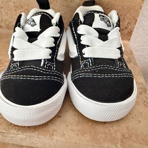 Vans Kids Classic Black and White Sneakers